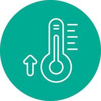 thermometer multi kleur cirkel icoon vector