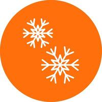 sneeuwvlokken multi kleur cirkel icoon vector