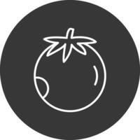 tomaten lijn omgekeerd icoon ontwerp vector
