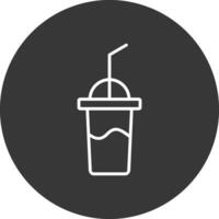 milkshake lijn omgekeerd icoon ontwerp vector