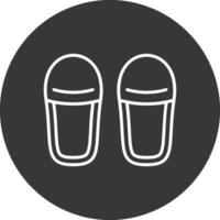 slippers lijn omgekeerd icoon ontwerp vector