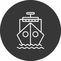 schip lijn omgekeerd icoon ontwerp vector