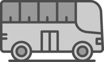 stad bus lijn gevulde grijswaarden icoon ontwerp vector
