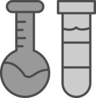 laboratorium fles lijn gevulde grijswaarden icoon ontwerp vector