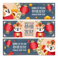 gong xi fa cai banner collectie vector