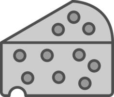 kaas lijn gevulde grijswaarden icoon ontwerp vector
