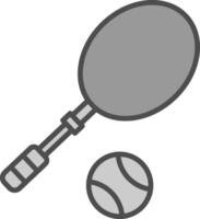 tennis lijn gevulde grijswaarden icoon ontwerp vector