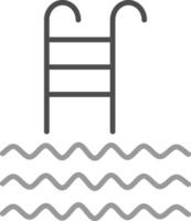zwembad lijn gevulde grijswaarden icoon ontwerp vector
