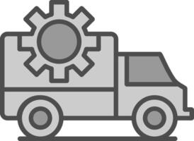 vervoer beheer lijn gevulde grijswaarden icoon ontwerp vector