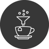 koffie filter lijn omgekeerd icoon ontwerp vector