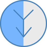 samenvoegen lijn gevulde blauw icoon vector