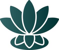 lotus glyph helling icoon vector