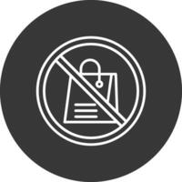 verboden teken lijn omgekeerd icoon ontwerp vector