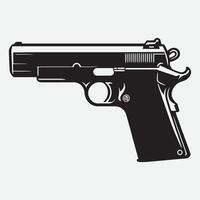 een minimalistische illustratie van de cz 75 pistool markeren vector
