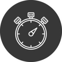 stopwatch lijn omgekeerd icoon ontwerp vector
