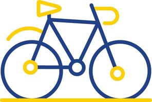 fiets lijn twee kleur icoon ontwerp vector