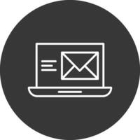 e-mail lijn omgekeerd icoon ontwerp vector