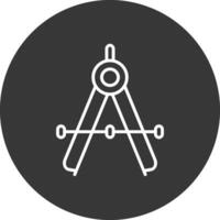 kompas lijn omgekeerd icoon ontwerp vector