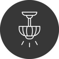 lamp lijn omgekeerd icoon ontwerp vector