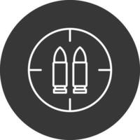 munitie lijn omgekeerd icoon ontwerp vector