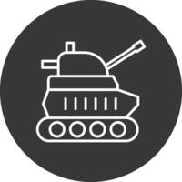 tank lijn omgekeerd icoon ontwerp vector