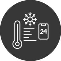 temperatuur controle lijn omgekeerd icoon ontwerp vector