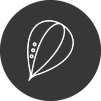 pompoen zaad lijn omgekeerd icoon ontwerp vector