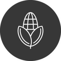 maïs lijn omgekeerd icoon ontwerp vector