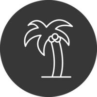 palm boom lijn omgekeerd icoon ontwerp vector