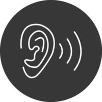 oor lijn omgekeerd icoon ontwerp vector