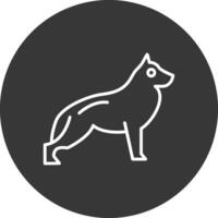 hond lijn omgekeerd icoon ontwerp vector