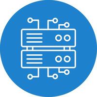 databank architectuur multi kleur cirkel icoon vector