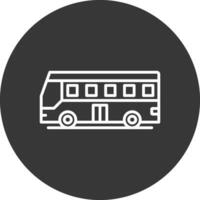 toerist bus lijn omgekeerd icoon ontwerp vector