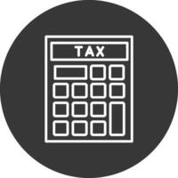 belasting rekenmachine lijn omgekeerd icoon ontwerp vector