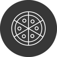 pizza lijn omgekeerd icoon ontwerp vector
