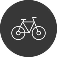 fiets lijn omgekeerd icoon ontwerp vector