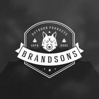 wolf logo embleem illustratie. vector