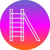 ladder lijn helling cirkel icoon vector