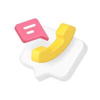 hulplijn hotline helpdesk snel tips telefoon babbelen overleg plegen bijstand 3d icoon realistisch vector