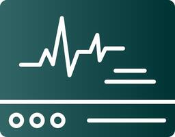 ecg toezicht houden op glyph helling icoon vector