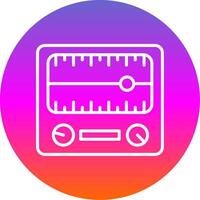 wijzerplaat lijn helling cirkel icoon vector