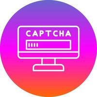 captcha lijn helling cirkel icoon vector