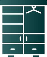 garderobe glyph helling icoon vector