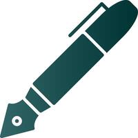 pen glyph helling icoon vector