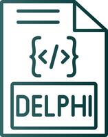 Delphi lijn helling icoon vector