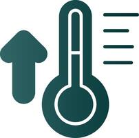 thermometer glyph helling icoon vector