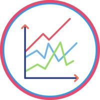 vlak cirkel diagram vlak cirkel icoon vector