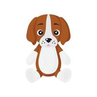 vector cartoon vergadering hond van beagle ras.