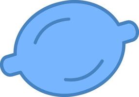 limoen lijn gevulde blauw icoon vector