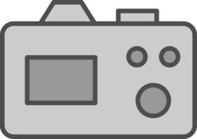 camera lijn gevulde grijswaarden icoon ontwerp vector